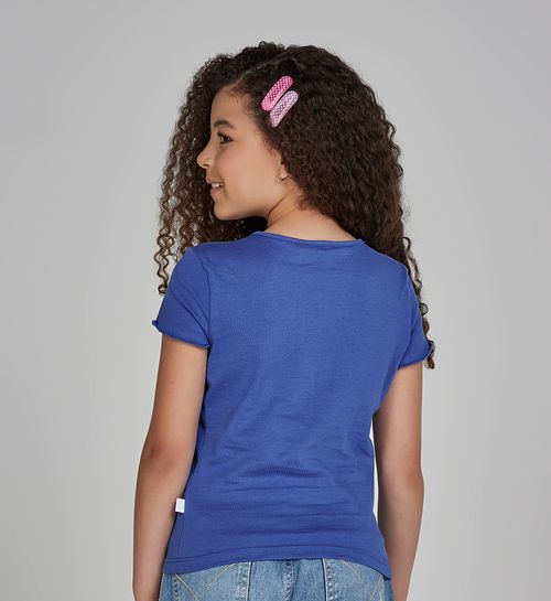 Camiseta para niñas con frente estampado