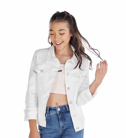 Chaqueta blanca fondo entero para jóvenes
