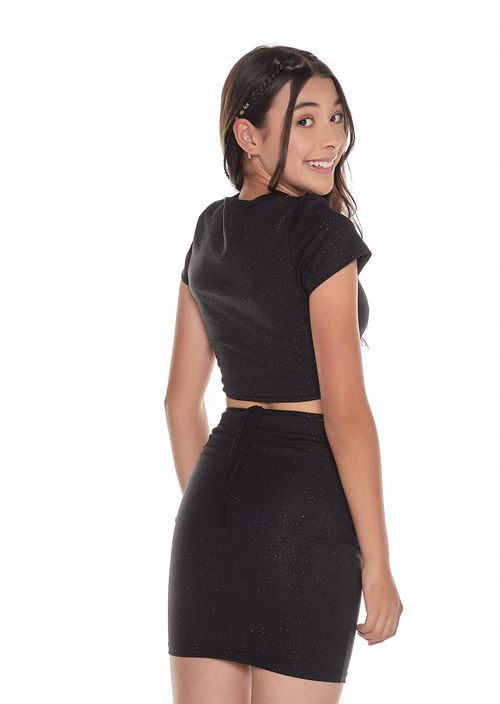 Conjunto para niñas junior con brillo