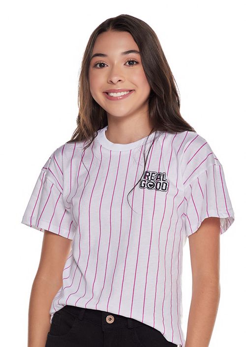 Camiseta para niñas junior con rayas