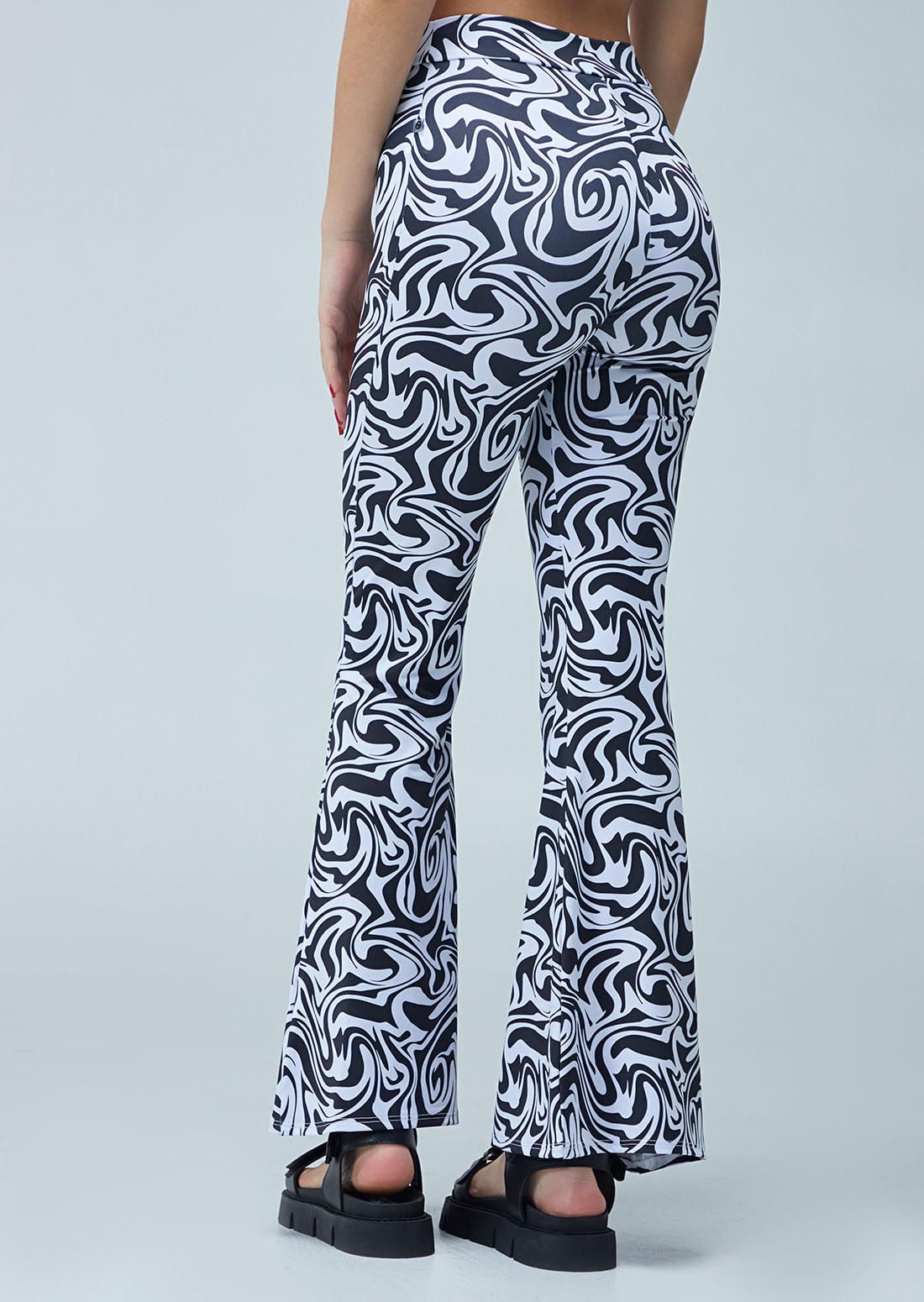 Pantalon bota campana full print para niñas junior yoyojeans