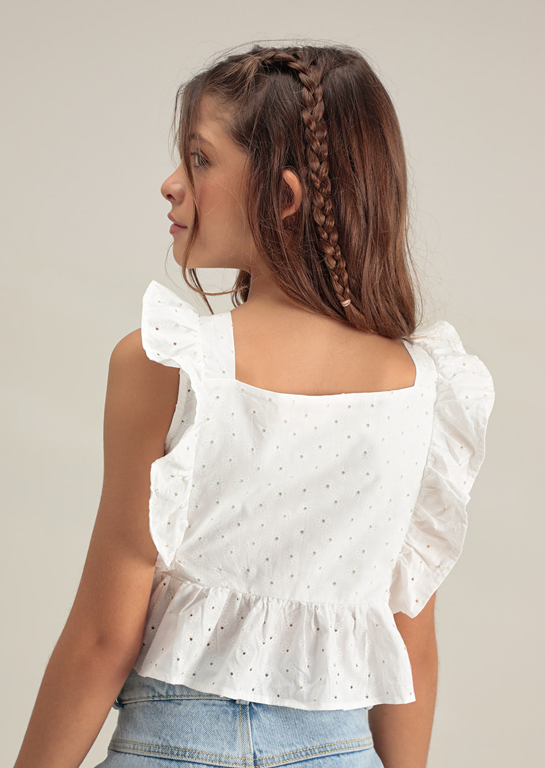 Blusa Tiras Marfil Niña Juvenil