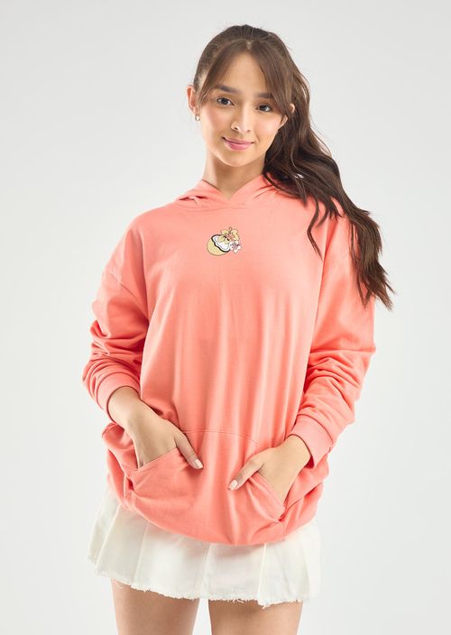 Chompa salmón estampado para adolescentes