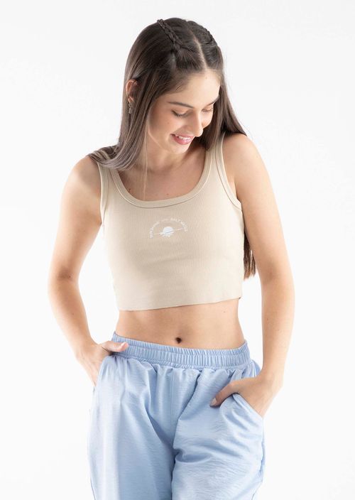 Camiseta arena frente estampado para jóvenes