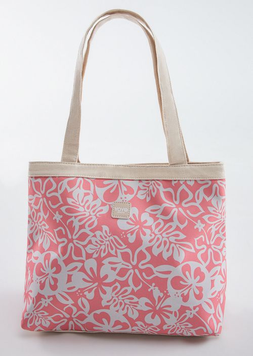 Bolso tote bag salmón con estampado para jóvenes