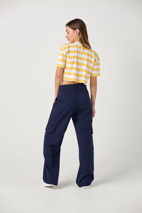 Pantalón azul navy con imitación bóxer para adolescentes