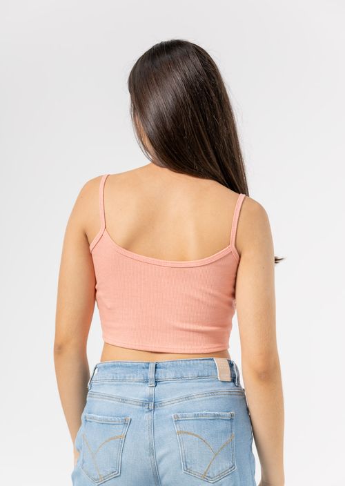 Camiseta salmón con cierre para adolescentes