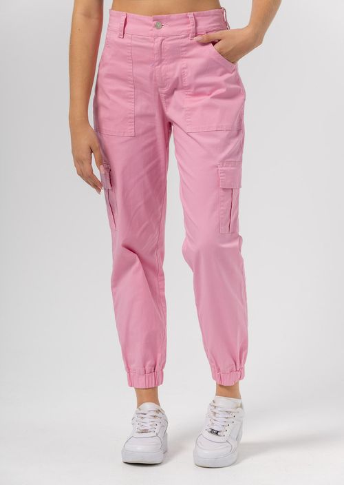 Jogger palo rosa ajustable en bota para adolescentes