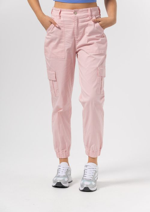 Jogger rosa claro ajustable en bota para adolescentes