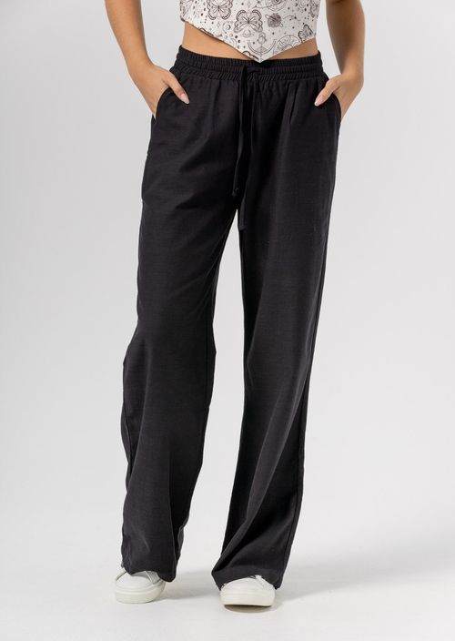 Pantalón negro fondo entero para jóvenes