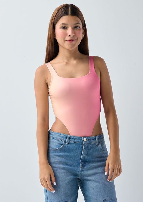Body magenta doble faz para adolescentes
