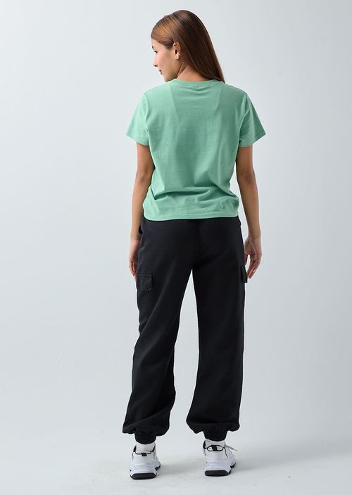 Jogger negro con cortes para jóvenes