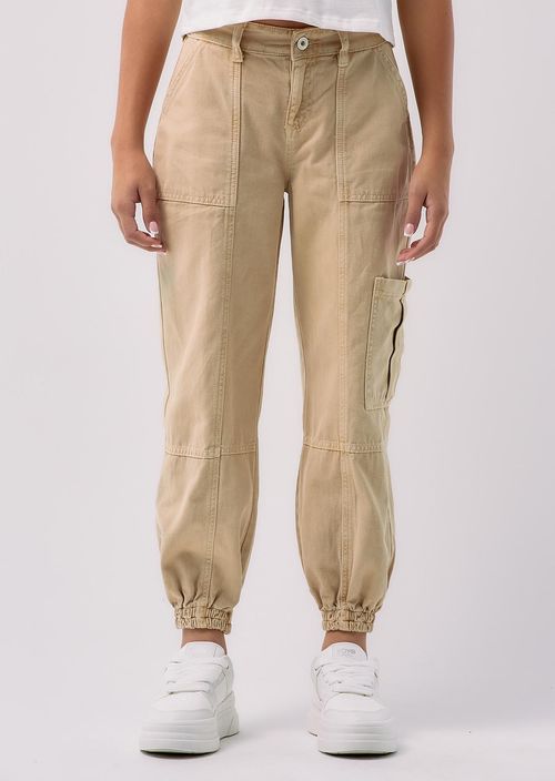 Jogger arena con bolsillos en costados para niñas