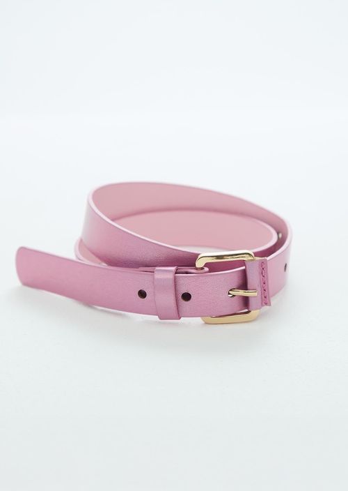 Cinturón rosa metalizado para niñas