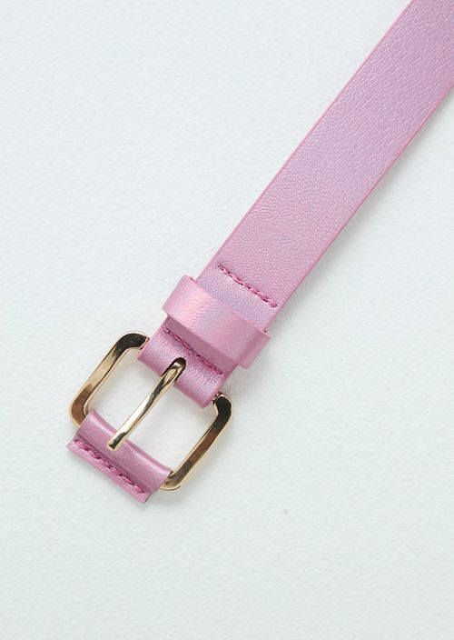 Cinturón rosa metalizado para niñas