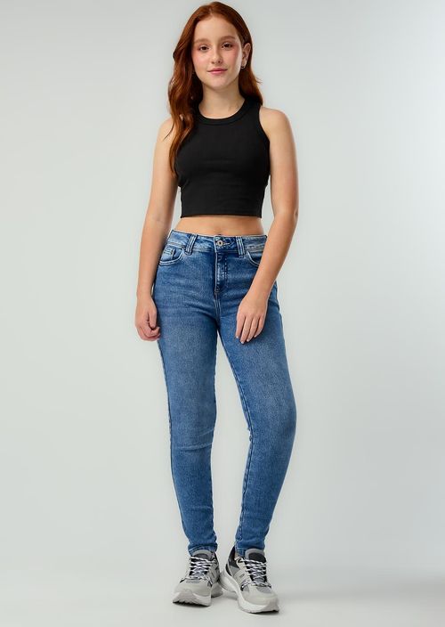 Jean crazy medio con bolsillos para adolescentes