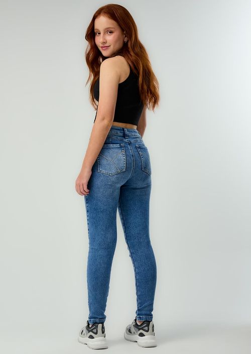 Jean crazy medio con bolsillos para adolescentes