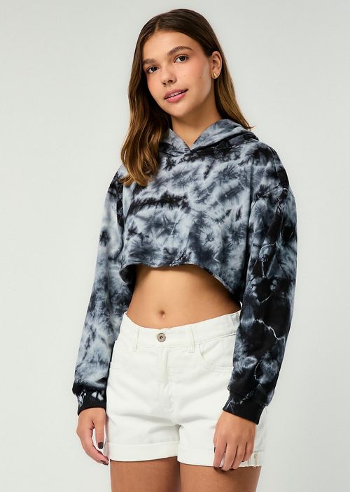 Chompa negro tie dye para adolescentes
