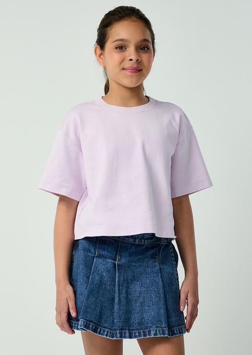 Camiseta lila claro fondo entero para niñas