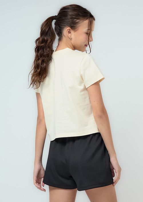 Camiseta beige estampada para jóvenes