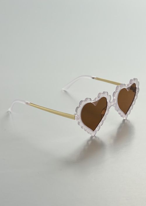 Gafas lila marco corazón para jóvenes