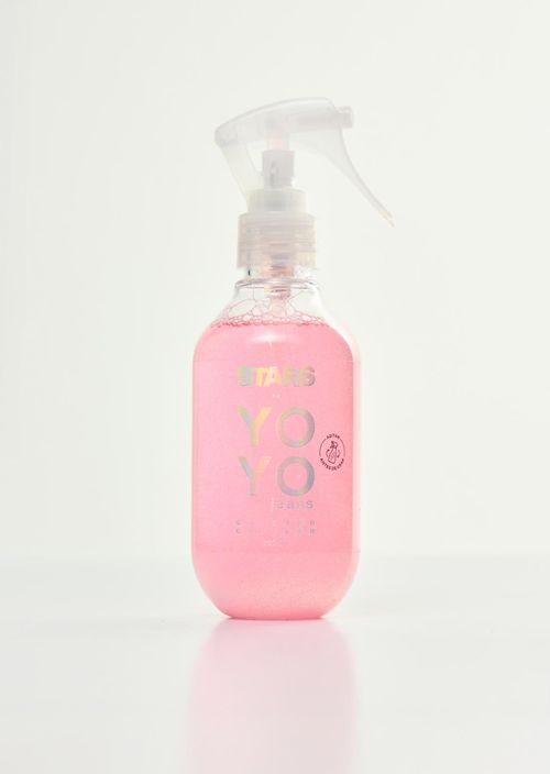 Splash capilar rosa con glitter