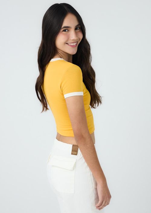 Camiseta mango sesgos para jóvenes