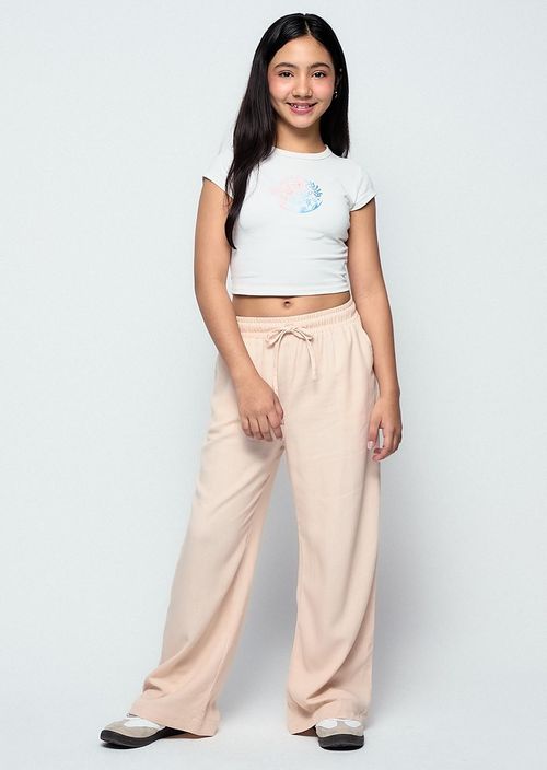 Pantalón arena pretina con elástica para niñas