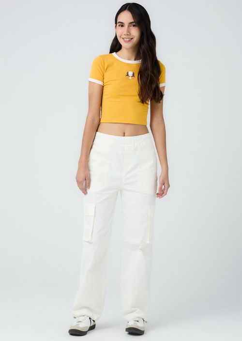 Pantalón marfil tipo jogger para jóvenes