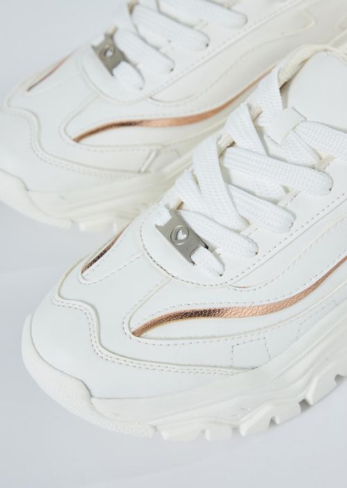 Tenis blancos estampados para jóvenes