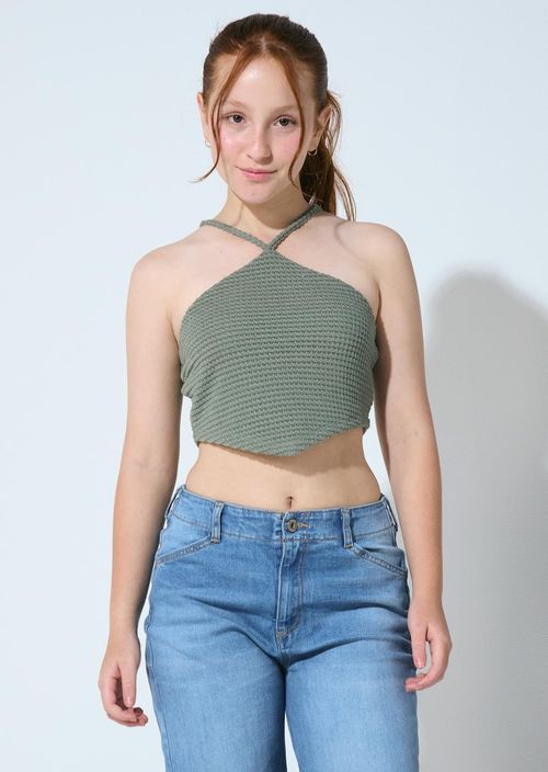 Camiseta pistacho fondo entero para adolescentes