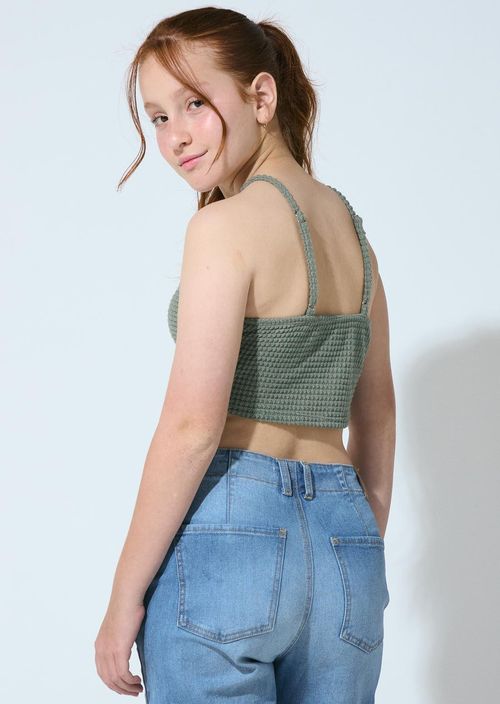 Camiseta pistacho fondo entero para adolescentes
